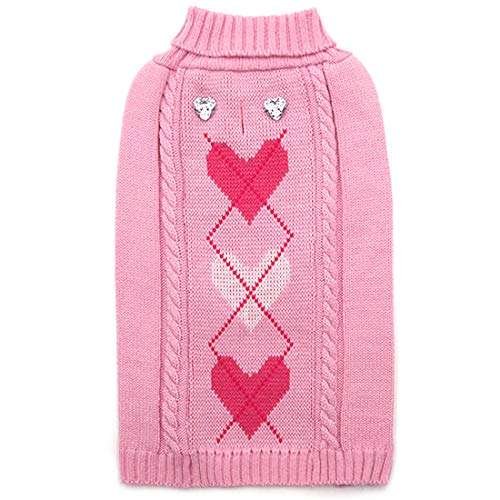 Heart-Patterned Dog Sweater,